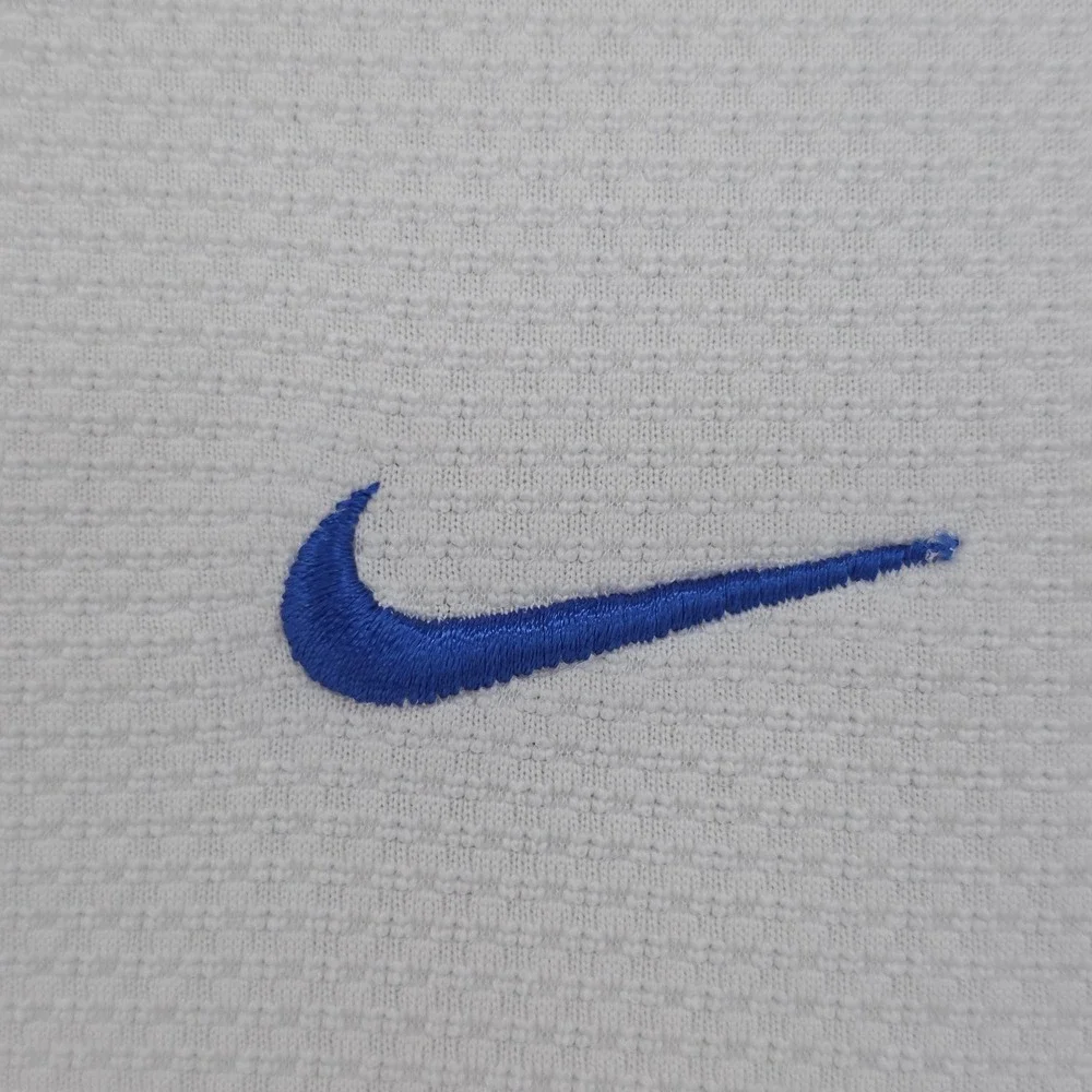 Vintage Florida Gators Nike Team Polo Shirt Mens L White Blue FIT DRY Athletic